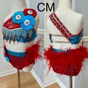 Red and blue costume CM